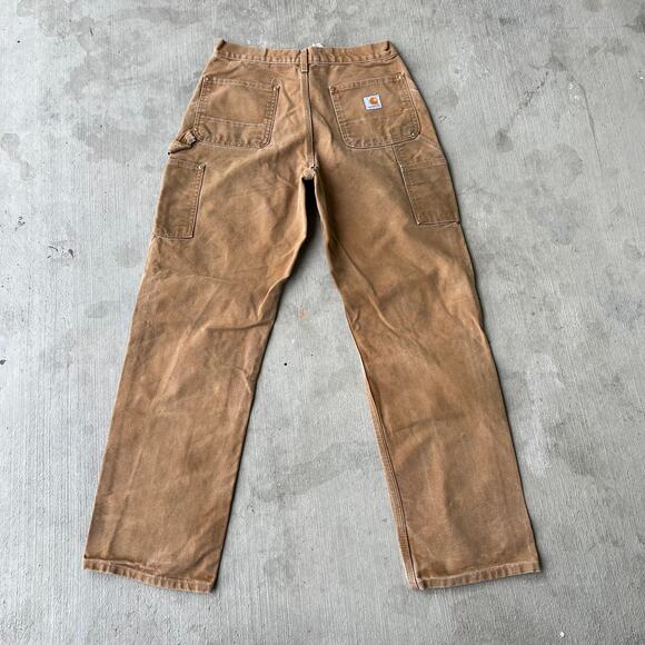 Vintage Y2K Carhartt brown double knee work wear carpenter pants - Picture 5 of 12